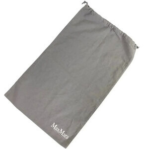 MaxMara Accessories Canvas Bag Cover Protector Size Medium Gray White Logo Print
